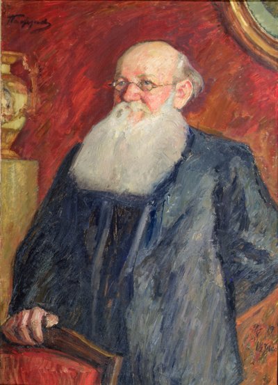 Portret van de Revolutionair Graaf Piotr Kropotkin door Leonid Osipovic Pasternak